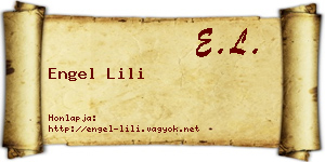 Engel Lili névjegykártya